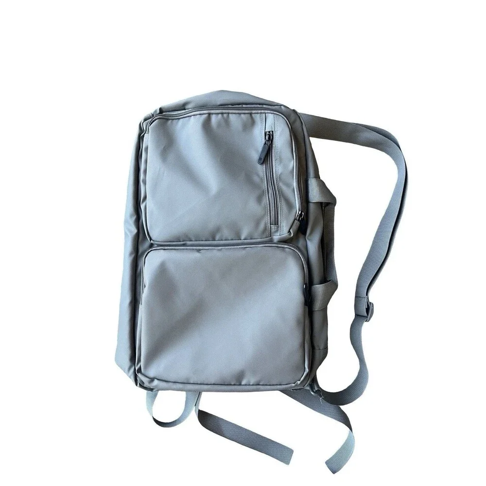 Convertible Backpack Tote Bag Gray Travel Laptop School Work‎ Carry On NWOT 18”